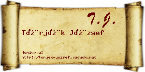 Törjék József névjegykártya