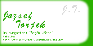 jozsef torjek business card