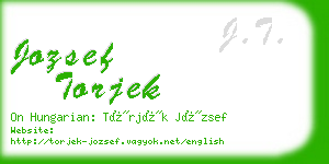 jozsef torjek business card